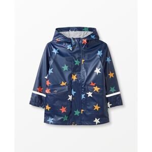 Hanna Anderson Star Print Hello Rain Jersey Lined Jacket US Kids 12